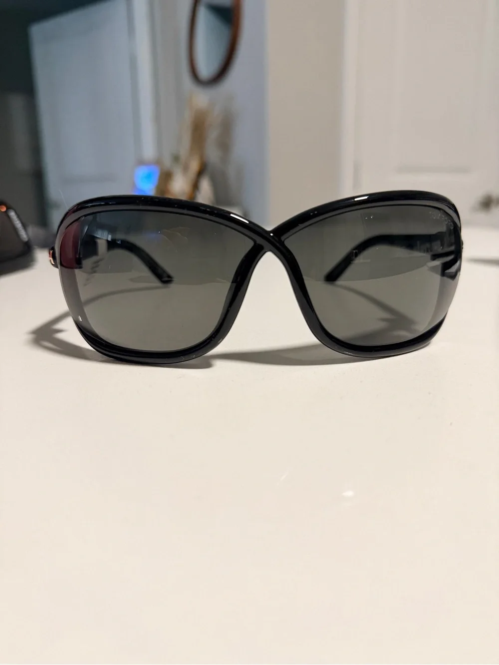 NWT Tom Ford Fernanda FT1069 Shiny Black Oversized Sunglasses
